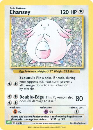Chansey, Pokémon TCG Classic (Venusaur) 015/034