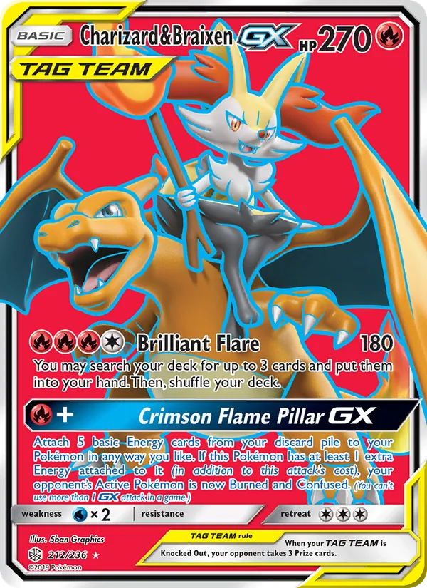 Charizard & Braixen GX, Cosmic Eclipse 212/236
