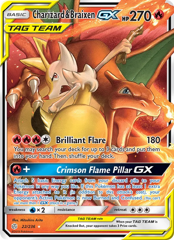 Charizard & Braixen GX, Cosmic Eclipse 022/236