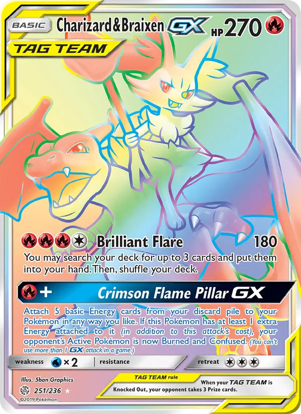Charizard & Braixen GX, Cosmic Eclipse 251/236