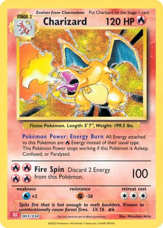 Charizard, Pokémon TCG Classic (Charizard) 003/034