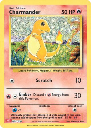 Charmander, Pokémon TCG Classic (Charizard) 001/034