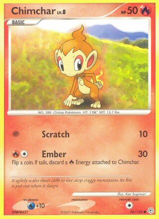 Chimchar, Burger King Collection 2008 076/130