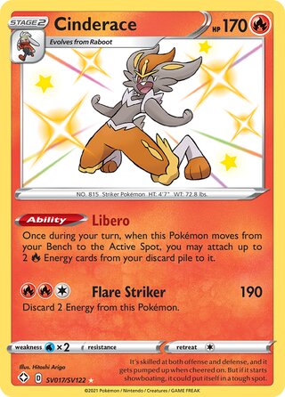 Cinderace, Shining Fates SV017/SV122