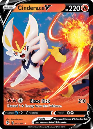 Cinderace V, Battle Academy 2022 (Cinderace) 043/264