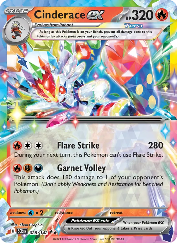 Cinderace EX, Stellar Crown 028/142