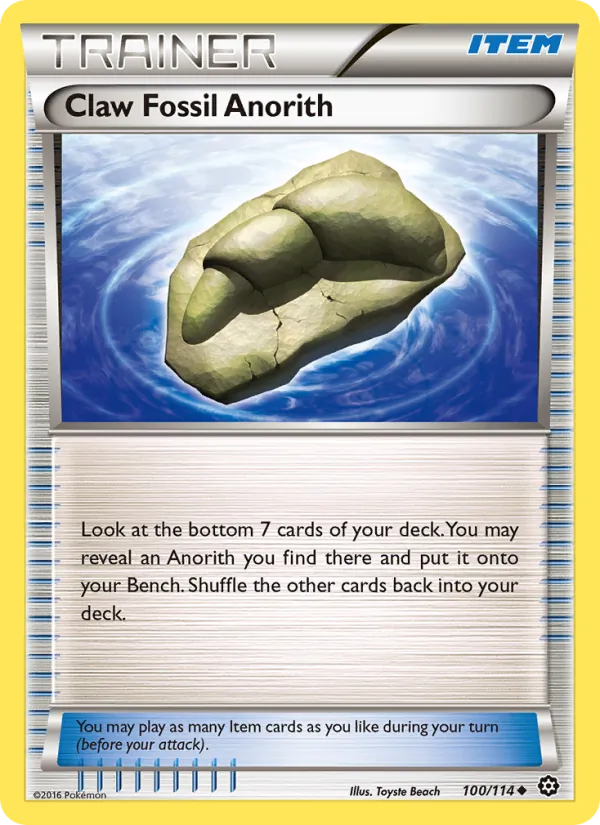 Claw Fossil Anorith, Steam Siege 100/114