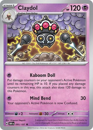 Claydol, Play! Pokémon Prize Pack Series Four 095/197