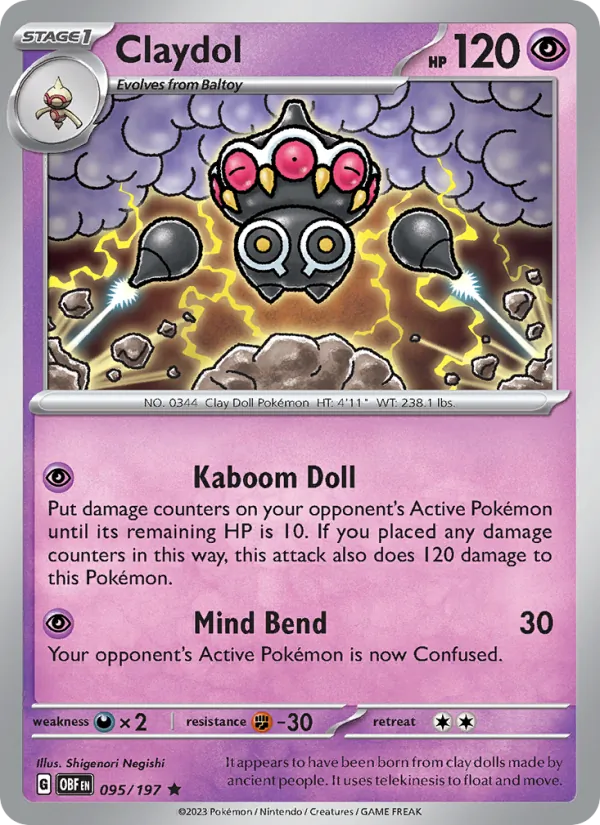 Claydol, Obsidian Flames 095/197