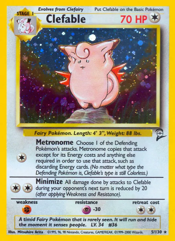 Clefable, Base Set 2 005/130