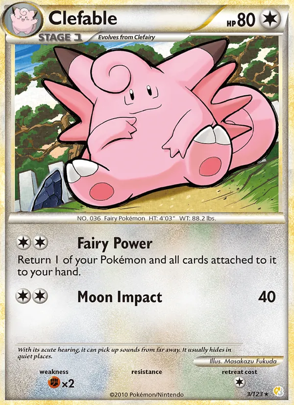 Clefable, HeartGold & SoulSilver 003/123