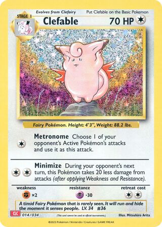 Clefable, Pokémon TCG Classic (Charizard) 014/034