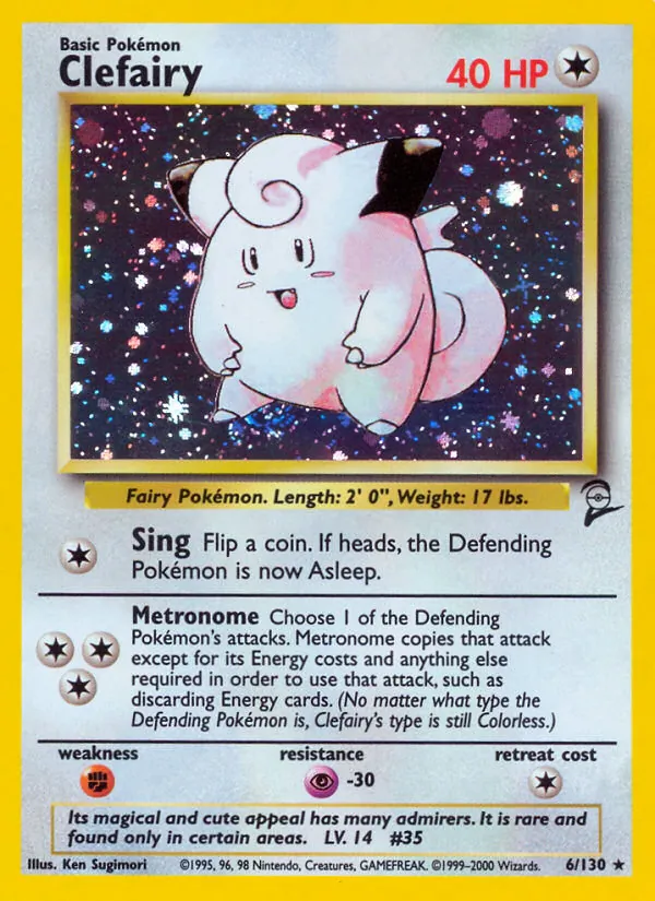 Clefairy, Base Set 2 006/130