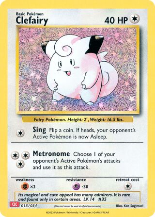 Clefairy, Pokémon TCG Classic (Charizard) 013/034