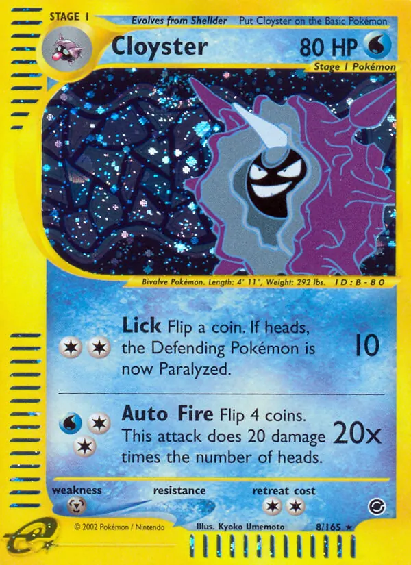 Cloyster, Expedition Base Set 008/165