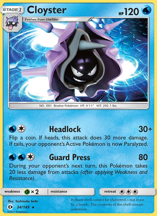Cloyster, Sun & Moon 034/149