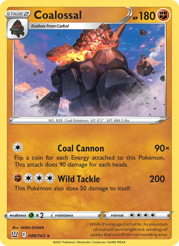 Coalossal, Battle Styles 080/163