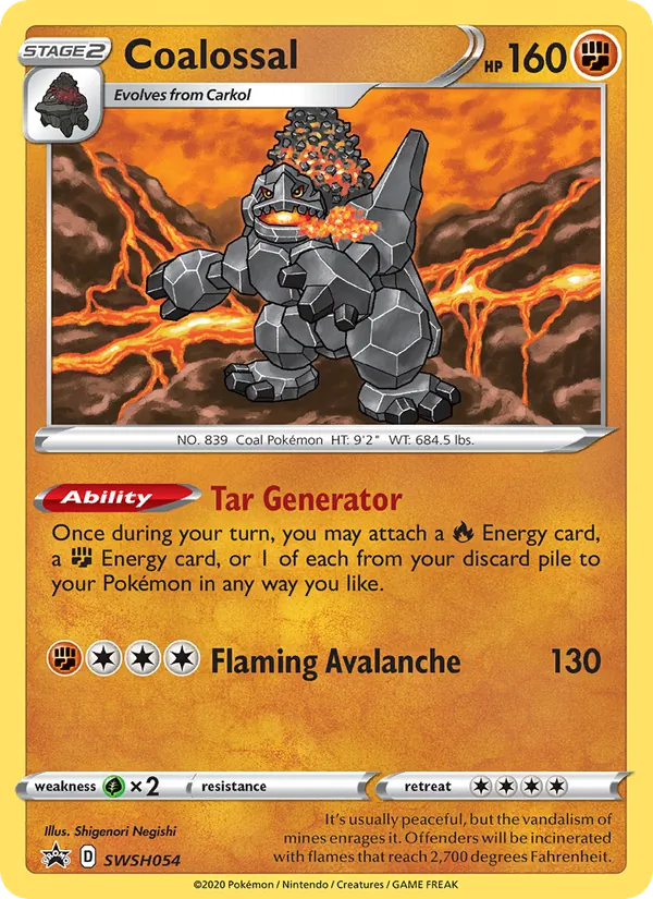 Coalossal, SWSH Black Star Promos SWSH054/307