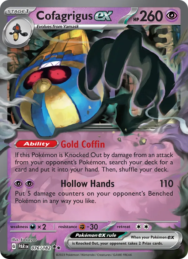 Cofagrigus EX, Paradox Rift 076/182