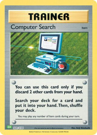 Computer Search, Pokémon TCG Classic (Venusaur) 020/034