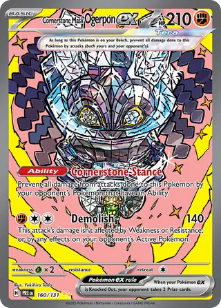 Cornerstone Mask Ogerpon EX, Prismatic Evolutions 160/131