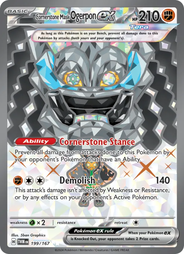 Cornerstone Mask Ogerpon EX, Twilight Masquerade 199/167