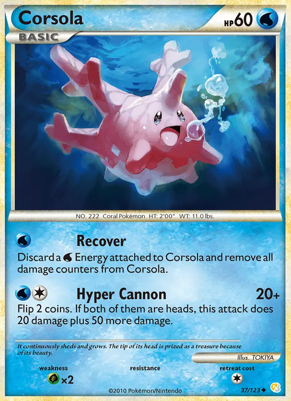 Corsola, HeartGold & SoulSilver 037/123