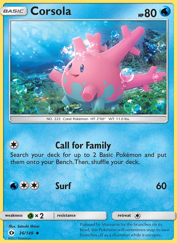 Corsola, Sun & Moon 036/149