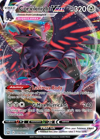 Corviknight VMAX, Play! Pokémon Prize Pack Series One 110/163