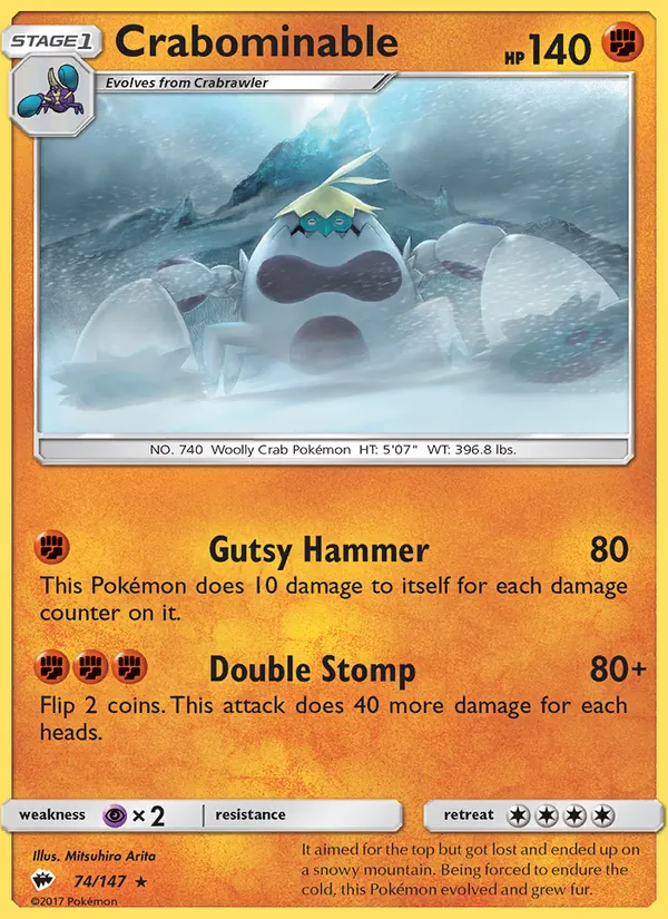 Crabominable, Burning Shadows 074/147