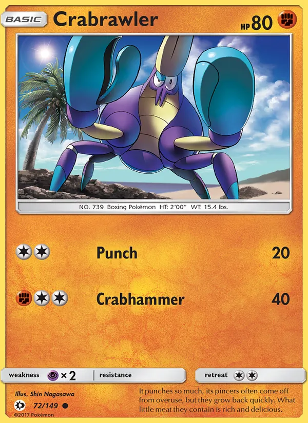 Crabrawler, Sun & Moon 072/149