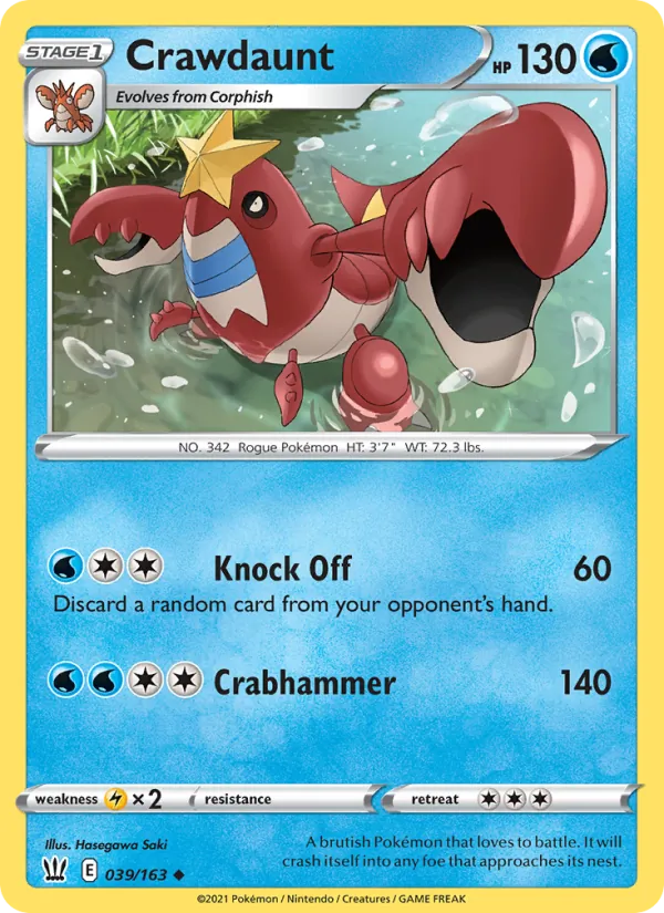 Crawdaunt, Battle Styles 039/163
