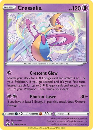Cresselia, Play! Pokémon Prize Pack Series One 064/198