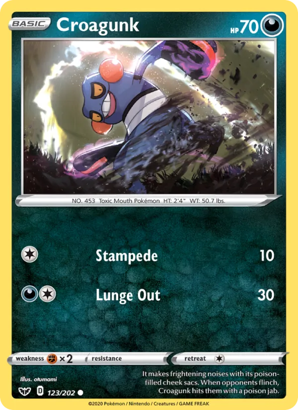 Croagunk, Sword & Shield 123/202