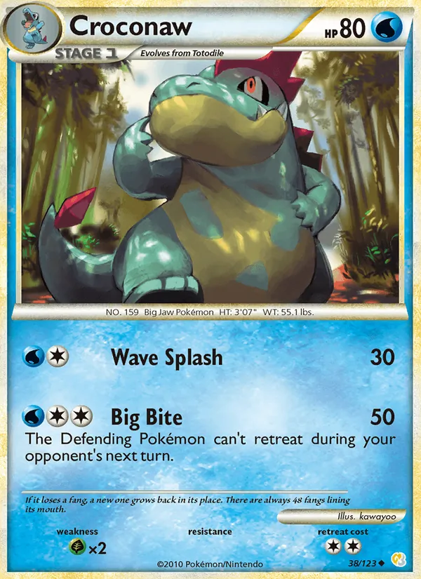 Croconaw, HeartGold & SoulSilver 038/123
