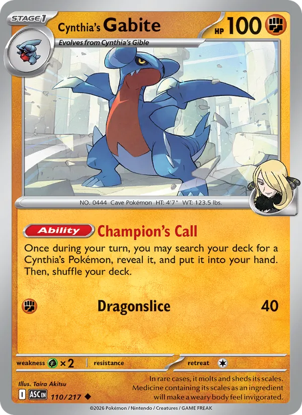 Cynthia's Gabite, Ascended Heroes 110/217