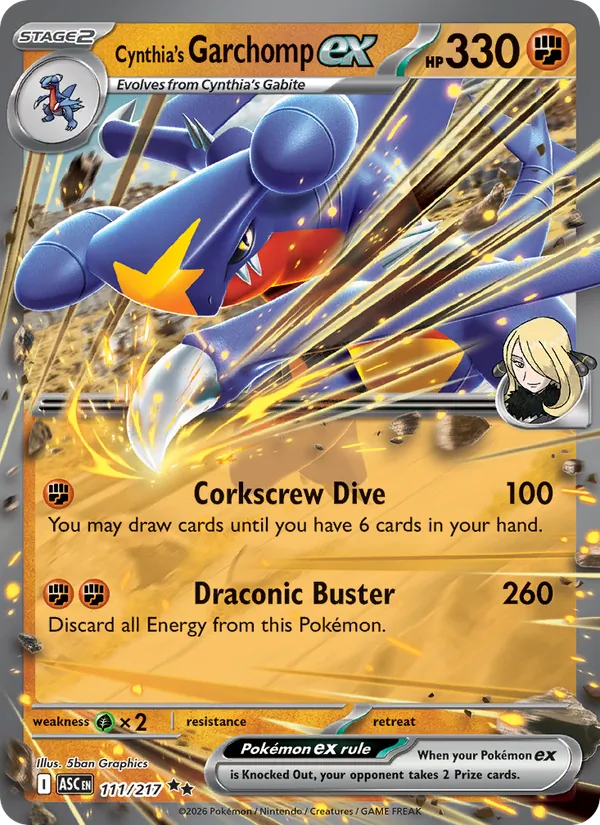 Cynthia's Garchomp EX, Ascended Heroes 111/217