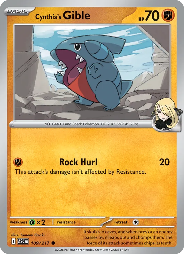 Cynthia's Gible, Ascended Heroes 109/217