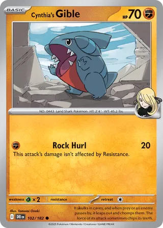 Cynthia's Gible, Destined Rivals 102/182