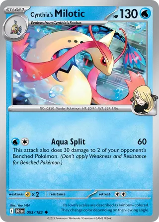 Cynthia's Milotic, Destined Rivals 053/182
