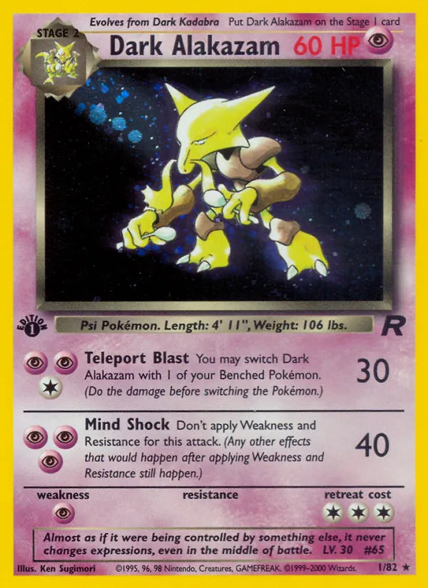 Dark Alakazam, Team Rocket 001/082