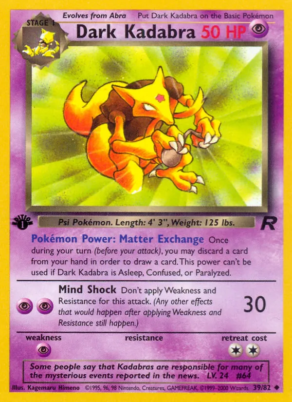 Dark Kadabra, Team Rocket 039/082