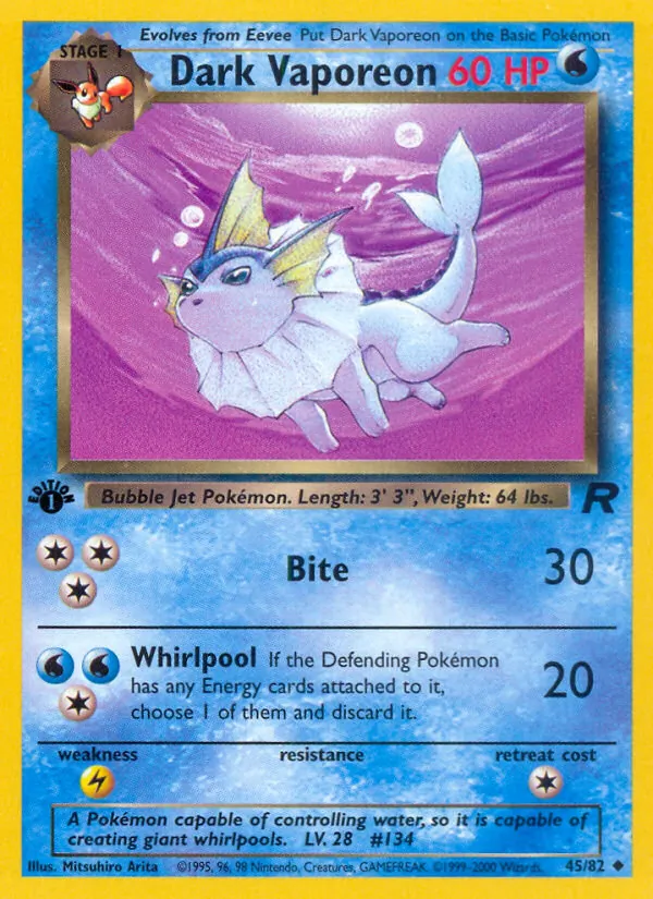 Dark Vaporeon, Team Rocket 045/082