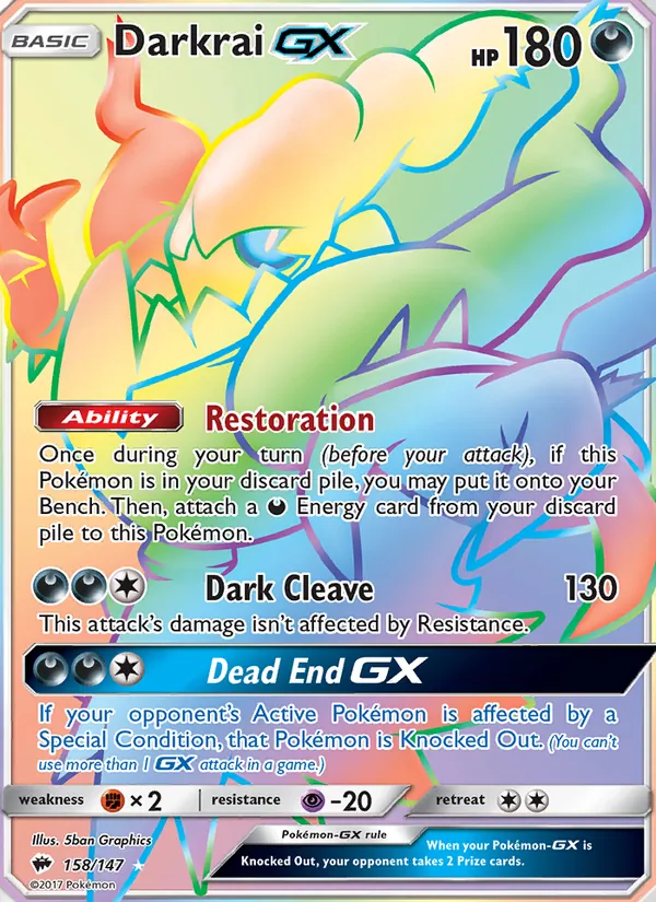 Darkrai GX, Burning Shadows 158/147