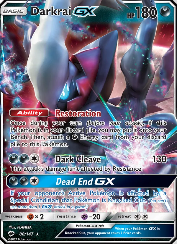 Darkrai GX, Burning Shadows 088/147