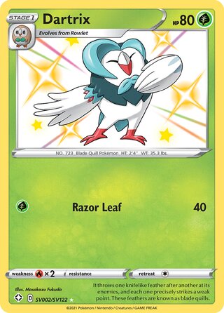 Dartrix, Shining Fates SV002/SV122
