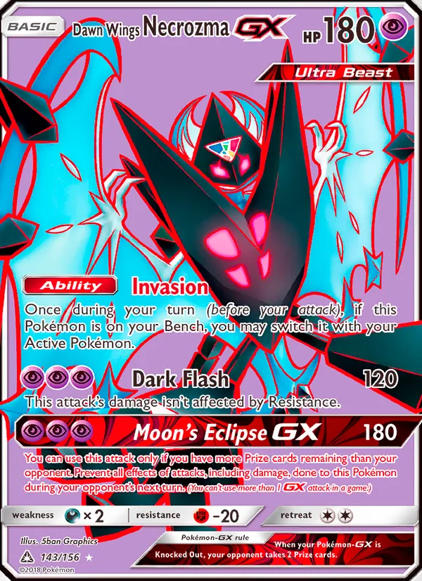 Dawn Wings Necrozma GX, Ultra Prism 143/156