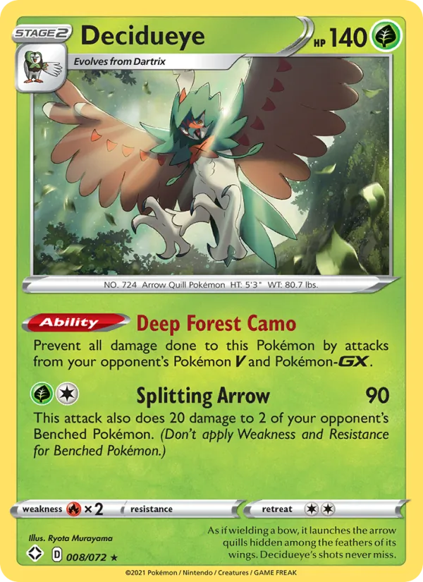 Decidueye, Shining Fates 008/072