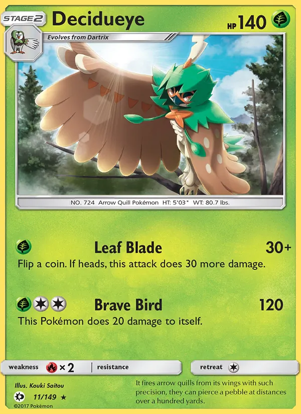 Decidueye, Sun & Moon 011/149