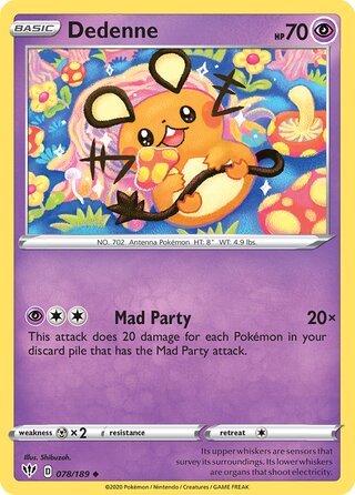 Dedenne, Play! Pokémon Prize Pack Series One 078/189